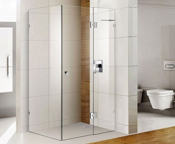کابین دوش شیشه ای فریم لس 